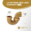 Everflow IPSx1-1/2" LA Pattern Trap for Tubular Drain Applications, Brass 1-1/2" 21315